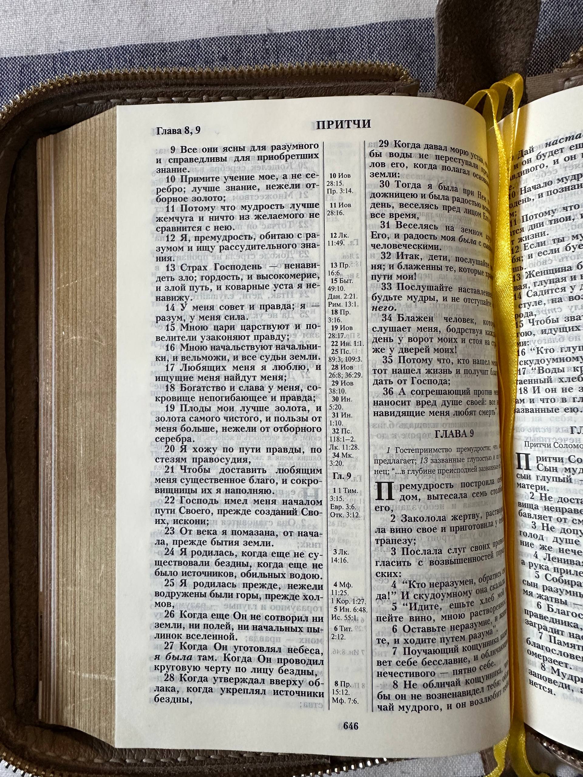 Библия ∙ Синодальный перевод ∙ Обложка кожа handmade (by Leapner Brothers) 14x20cm - obrazek 11