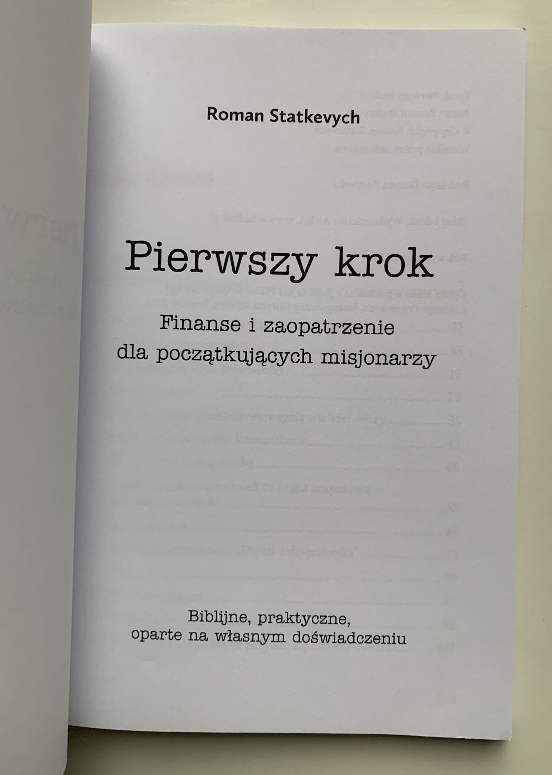 Pierwszy Krok - Roman Statkevych (dla początkujących misjonarze) - obrazek 4